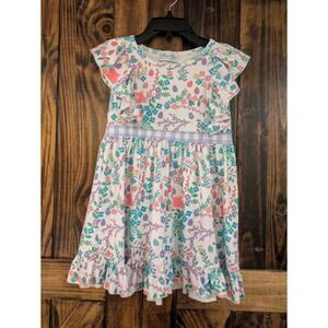 Sullivan Row girls Sz 7-8 Ruffle Easter Egg Spring Floral Gingham dress EUC